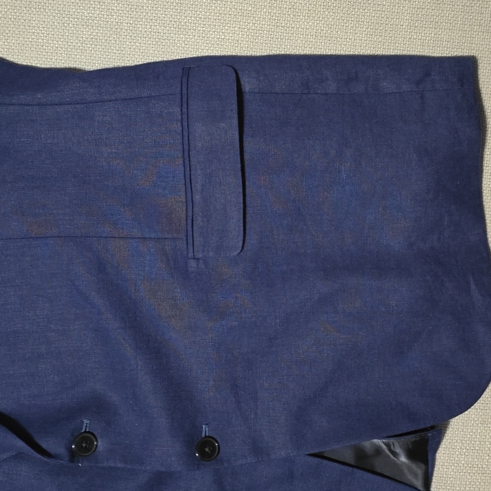 Lauren Ralph Lauren Blazer  Linen Sport Linen Suit Casual Blue Jacket Men's 52R - Picture 16 of 17